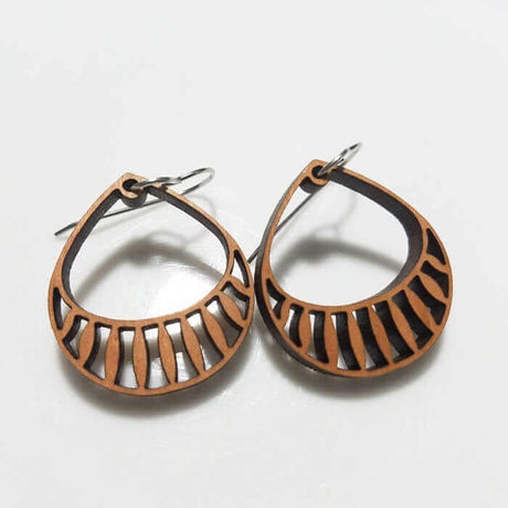 Basket Earrings in wood