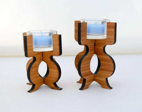 Equinox Tea Light Holder in eco-friendly bamboo