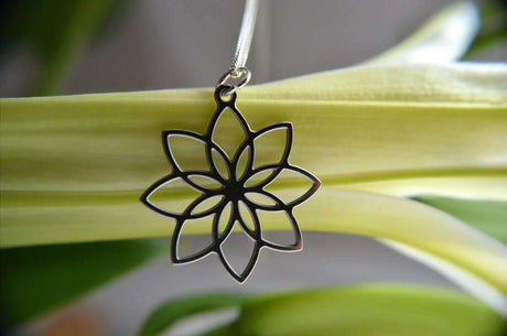 Exquisite Stainless Steel Lotus Flower Necklace