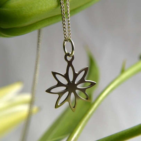Lotus Blossom Pendant in stainless steel