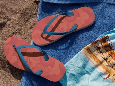 Alpine Red Retro Flip Flops