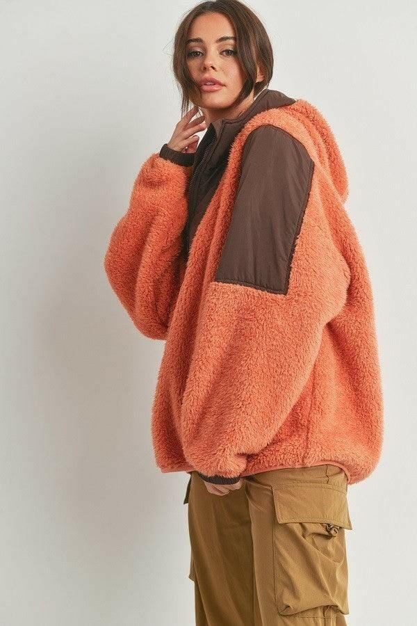 Cozy Dual-Toned Hoodie Sweater