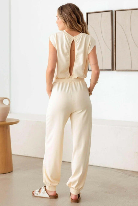 "Drawstring Muscle Tee Jumpsuit - Casual Chic Style for Every Day!"