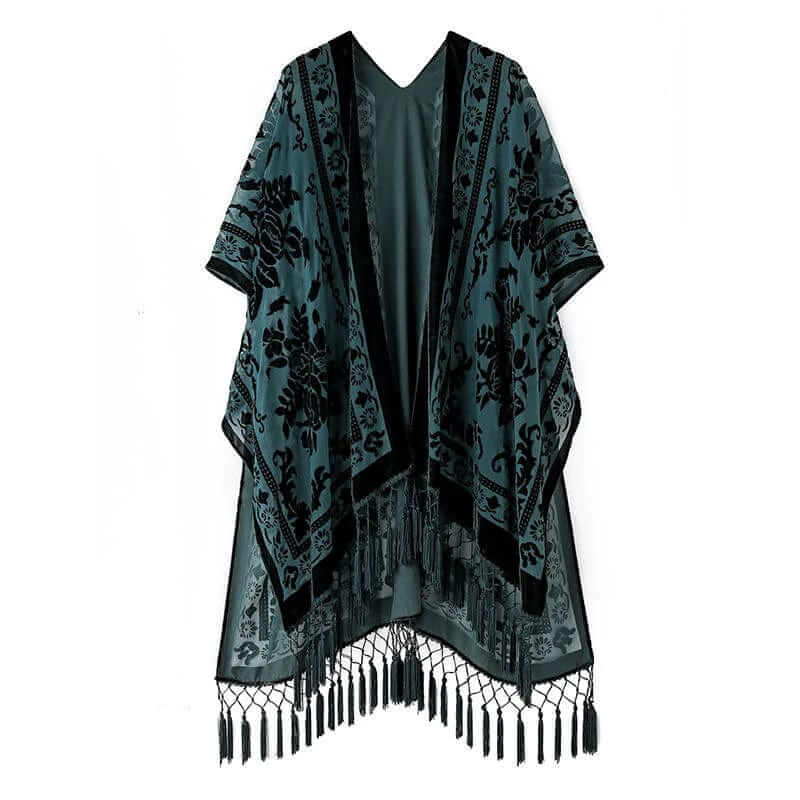 "Exquisite Bohemian Burnout Kimono - A Must-Have for Your Chic Wardrobe"