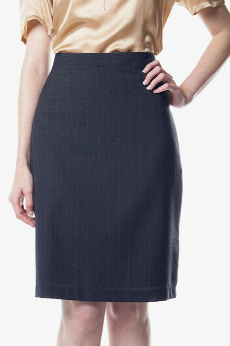 Grey Wool Pencil Skirt in Charcoal Shade