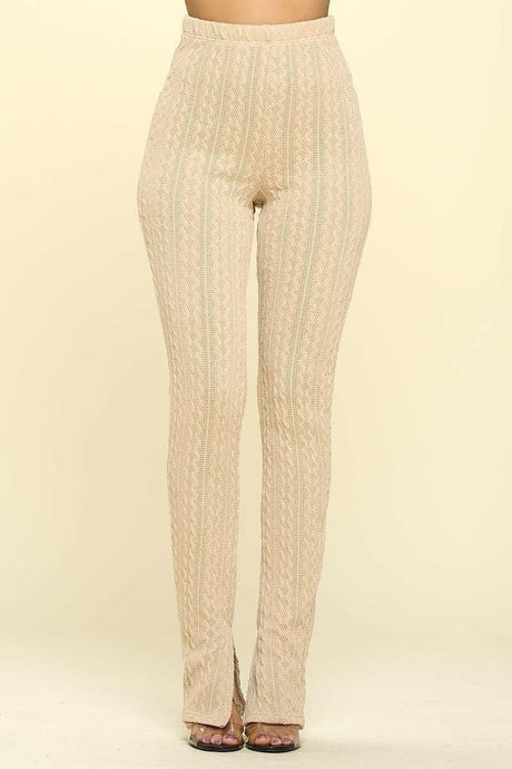 Knit Leggings with High Waist