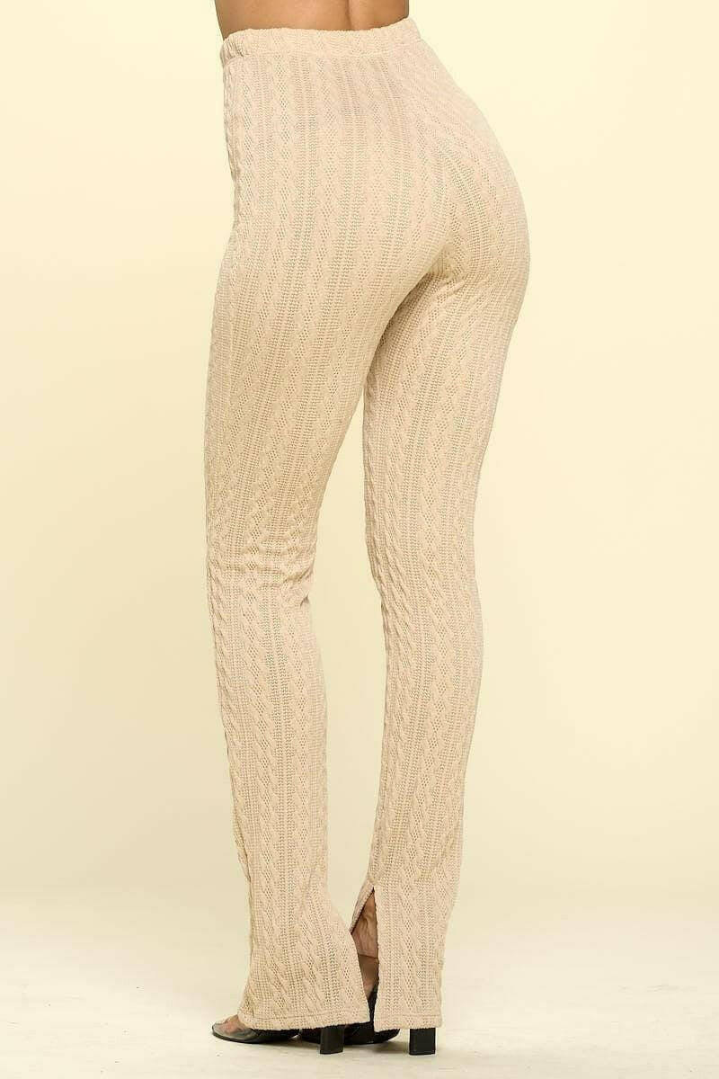 Knit Leggings with High Waist