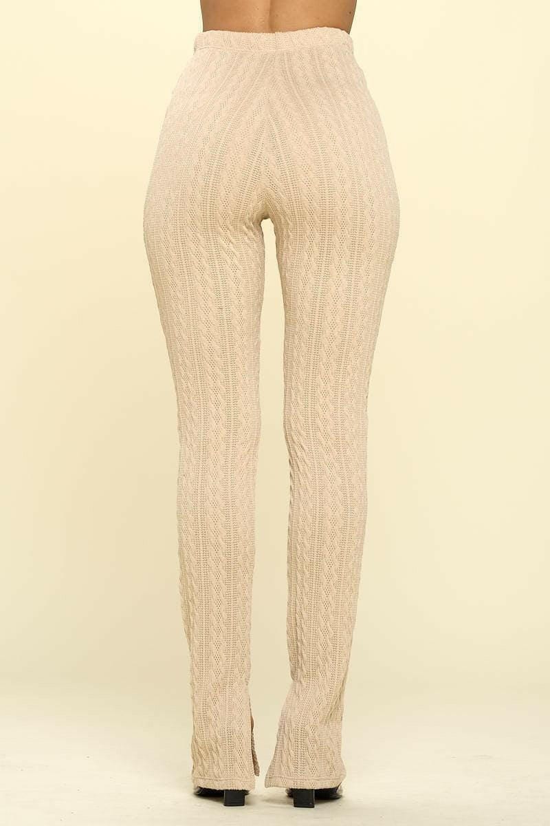 Knit Leggings with High Waist