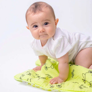 Luxurious Frog Print Baby Blanket crafted from Turkish Cotton by Milk&Moo
