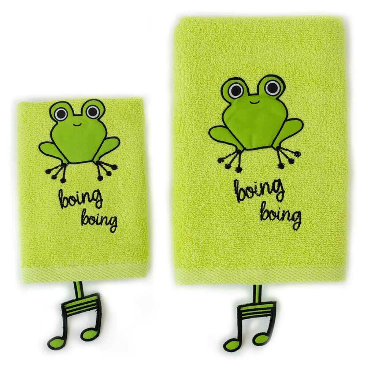 Milk&Moo Cacha Frog Baby Towel Set - 2 Pack for Soft Cuddles