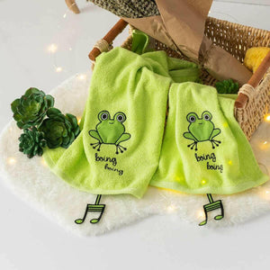 Milk&Moo Cacha Frog Baby Towel Set - 2 Pack for Soft Cuddles