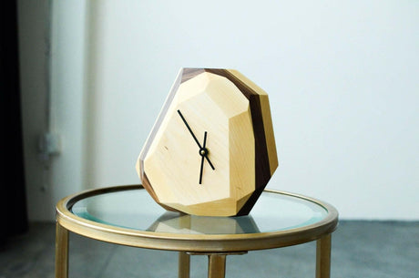 Modern Geometric Wooden Clock