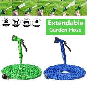 Professional title: "Flexible Expandable Garden Water Hose with Spray Nozzle - Available in 25, 50, 75, or 100FT"