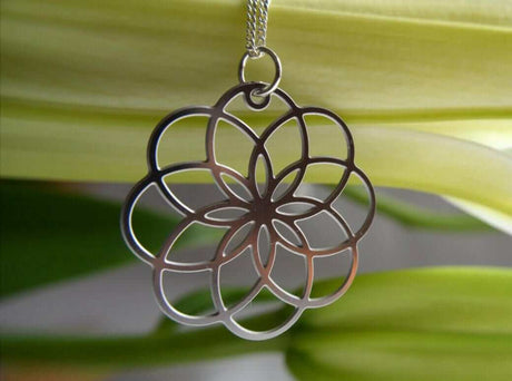 Stainless Steel Dahlia Pendant with Urban-inspired Design