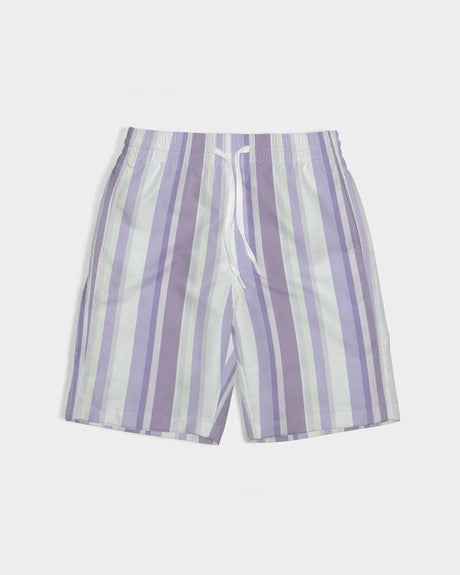 Striped Lavender Children's Swim Shorts