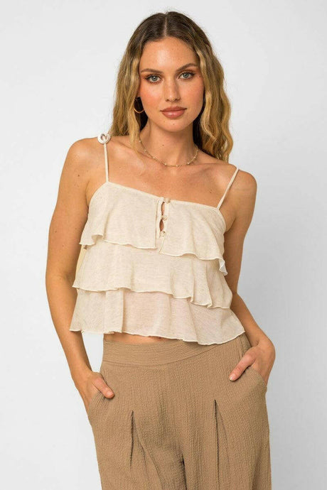 🌸 Stylish Ruffle Tiered Cami Top for a Trendy Summer Look! 🌟 #FashionFind ✨🌺