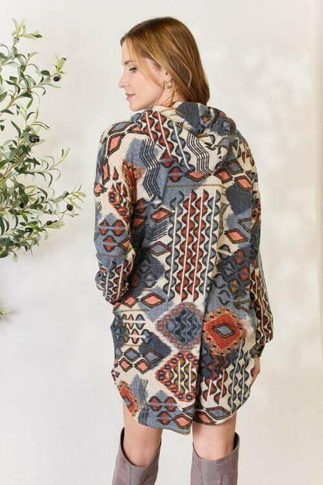 Vibrant Patterned Hooded Jacket by Heimish